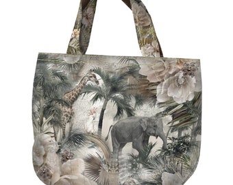 Stenzo Beach Shopper Bags Panneau Tissu en toile solide Tissu gris africain uniquement