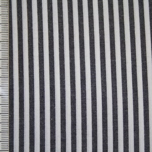 Tissu coton Vichy rayure noir 3 mm image 2