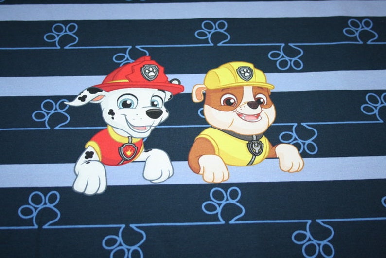 Original Jersey Fabric Paw Patrol Panel Chase Rubble Marshall Skye All 3 Pictures image 2