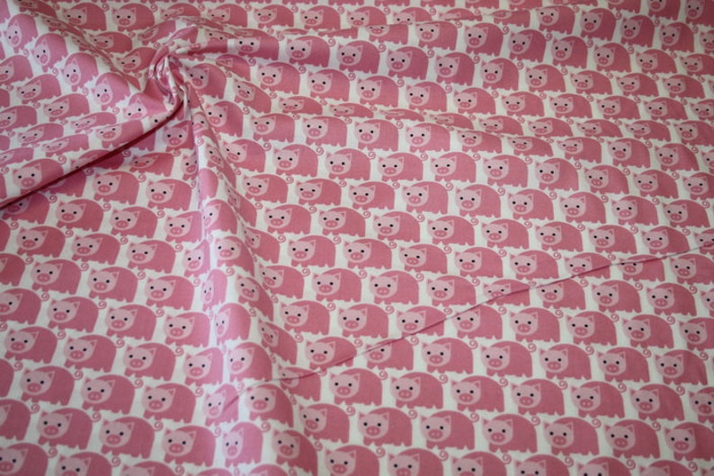 Westfalen fabric cotton fabric pig pink fabric image 4