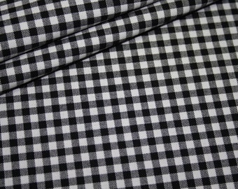 Westfalenstoffe cotton fabric black white check 5 mm