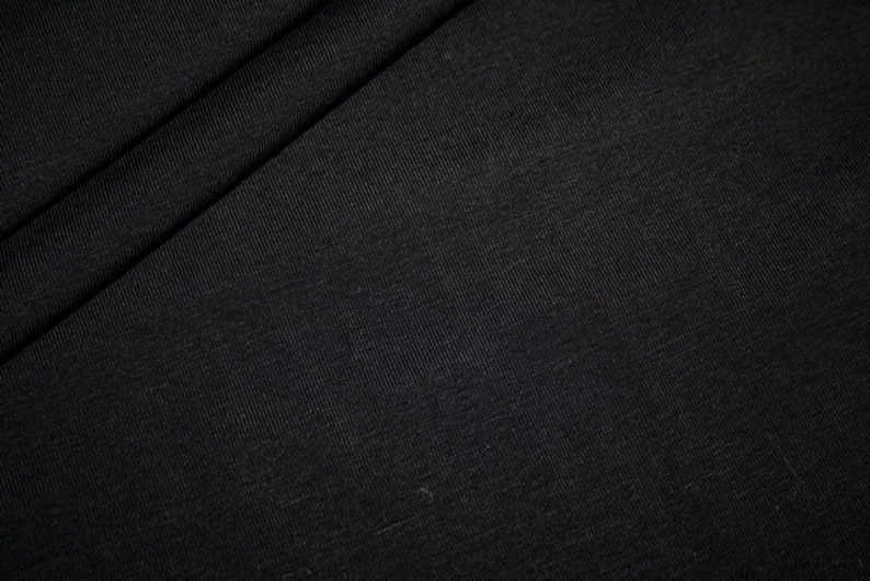 Tissu Jersey noir uni jersey tissu image 1