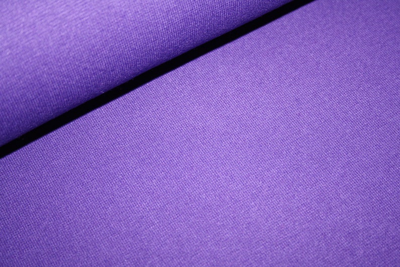 Bord-côte tissu violet uni image 1