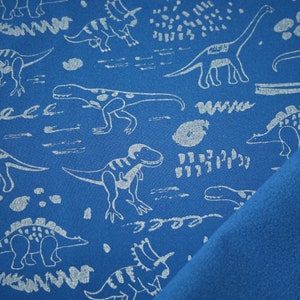 Soft Shell Stoff Softshell blau Reflex Dinos