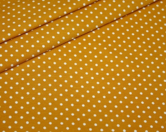 Swafing Jersey stoff senf gelb Punkte Jerseystoff