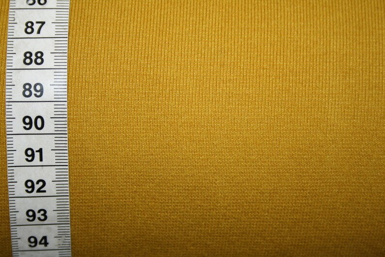 Tissu de manchette moutarde jaune uni image 2