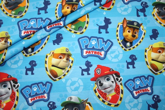paw patrol jersey fabric