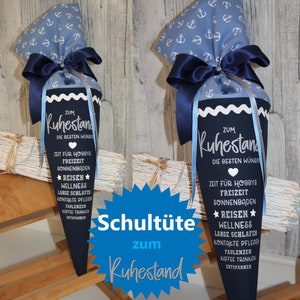Rentnertüte Geschenk zur Rente Ruhestand Pension kleine Schultüte 30cm