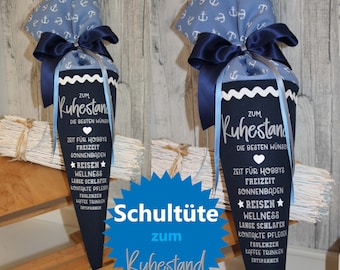 Pensioner cone gift for retirement retirement pension small school cone 30 cm