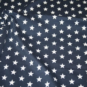 Swafing Jersey Stoff Sterne dunkel blau Bild 3