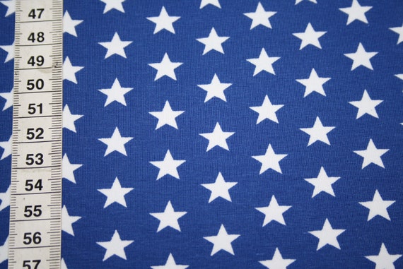 Swafing Jersey stoff royal blau Sterne