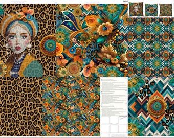 Stenzo kussenpaneel stevige canvas stof Extravagant Leo
