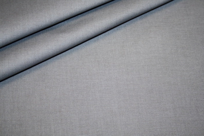 Cotton fabric gray uni 1 m image 1