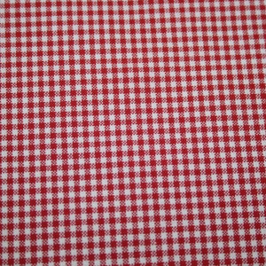 Westfalenstoffe cotton fabric red white checkered 3 mm