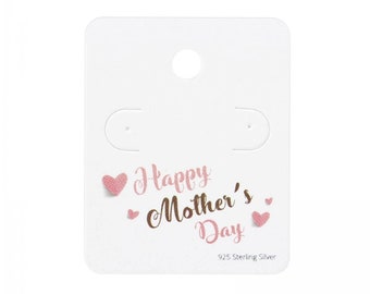 5 x Schmuckkarte Ohrstecker Muttertag "Happy Mothers Day"