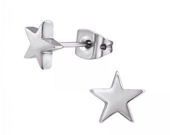 1 Paar Ohrringe Titan Ohrstecker mit Stern
