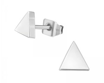 1 Paar Titan Ohrstecker mit Dreieck