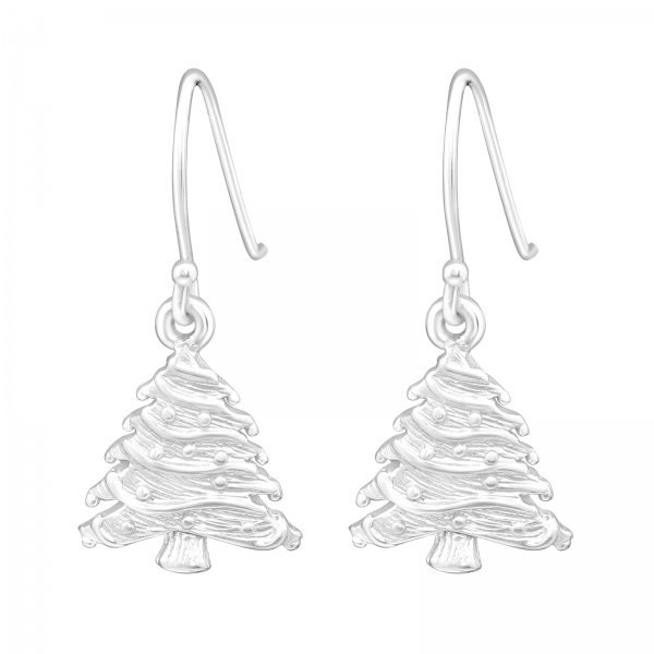 Ohrhaken Ohrhänger mit Weihnachtsbaum Ohrringe aus 925 Sterling Silber