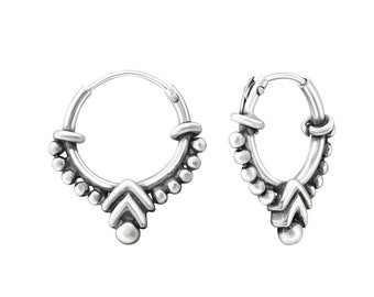 Bali Creolen 925 Echt Silber Ø 14mm Kugel keltische Creole Ohrringe Bali Creolen 925 Echt Silber Ø 14mm Kugel keltische Creole Ohrringe