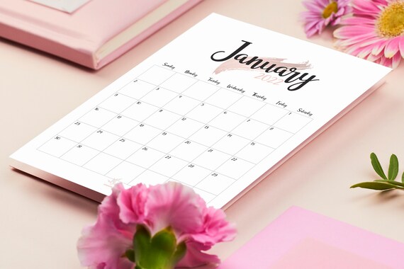 2022 printable calendar 2022 wall calendar monthly planner etsy