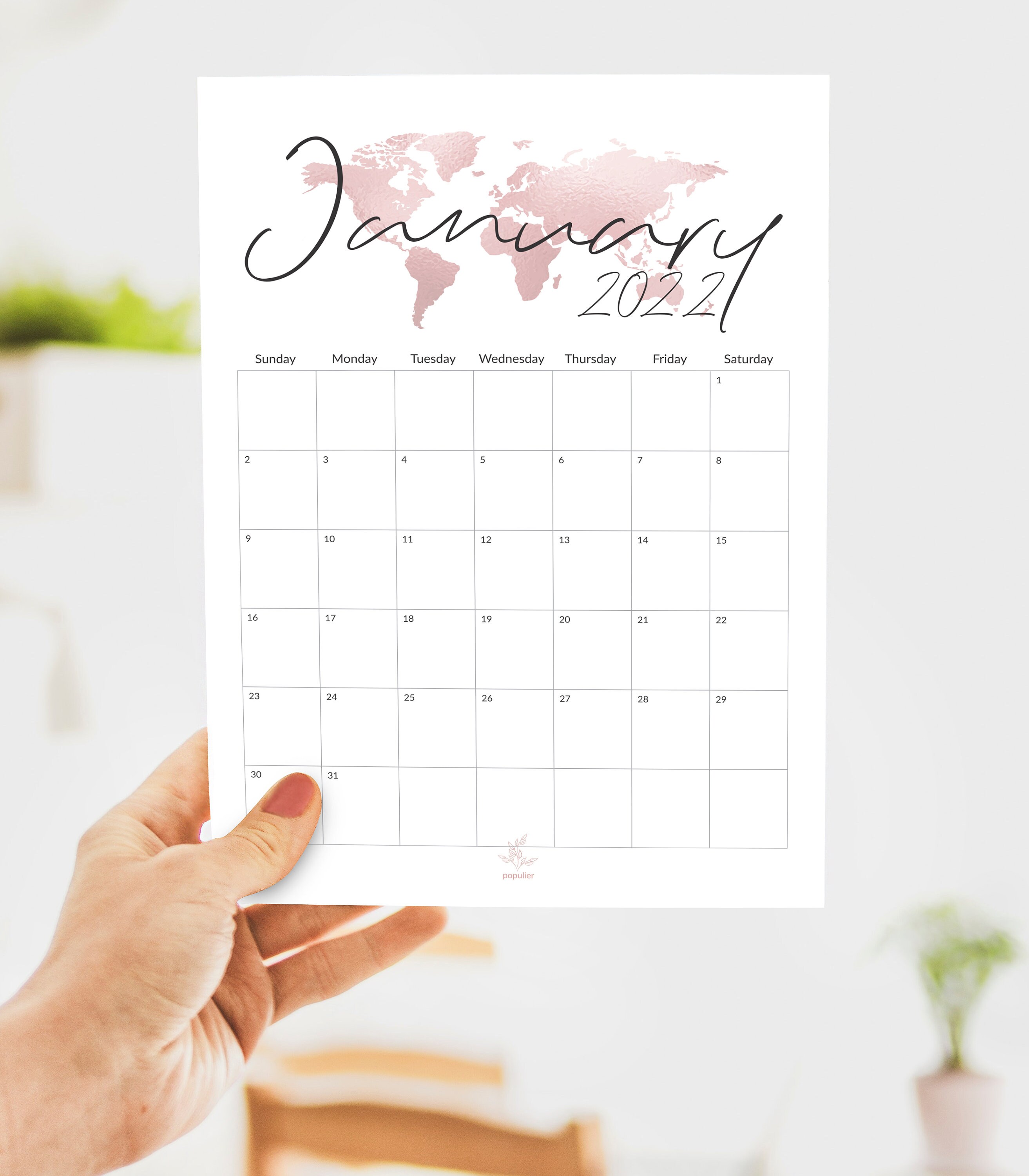 2022 printable calendar 2022 wall calendar monthly desk etsy