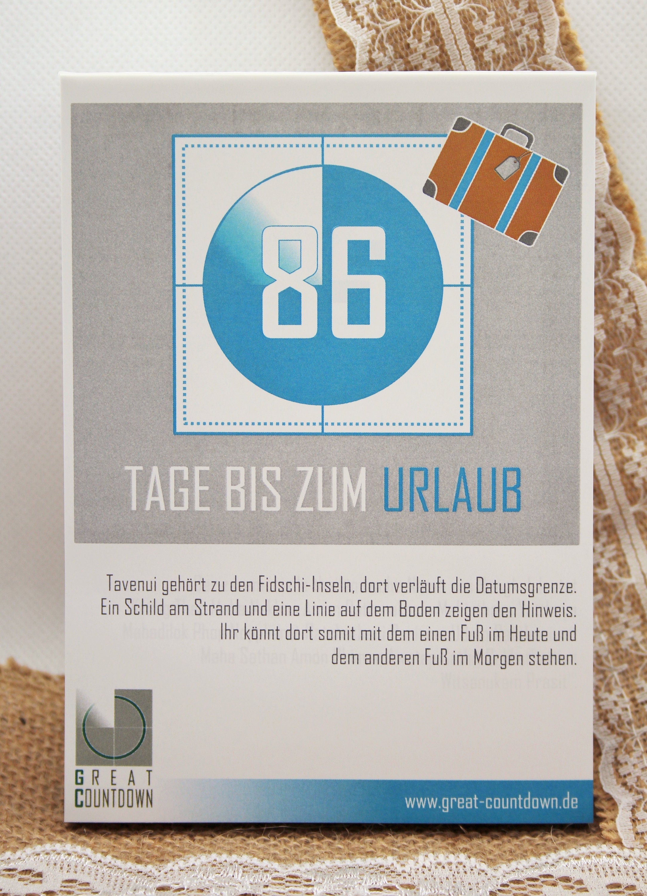 100 Tage bis zum Urlaub Great Countdown Etsy.de