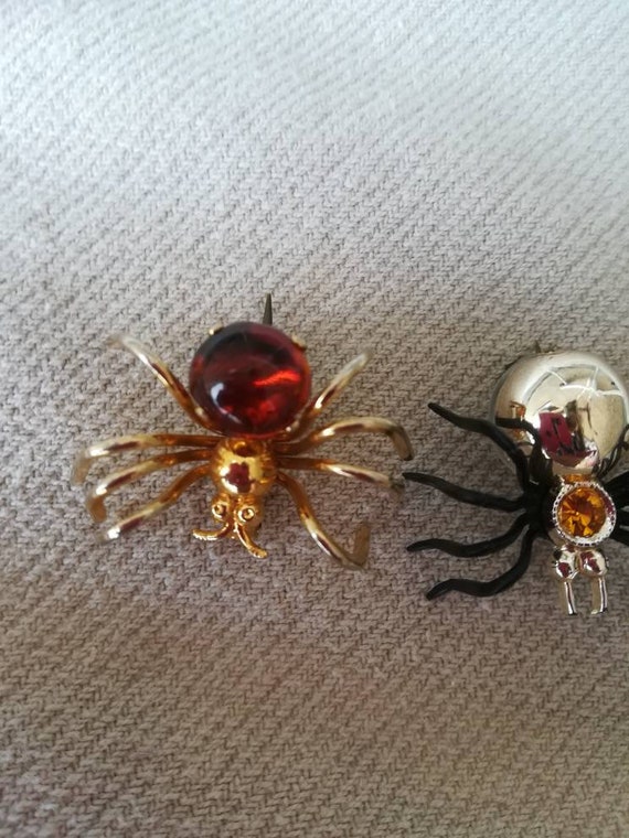 Steampunk - 2 Spinnen Broschen - Modeschmuck mit … - image 3