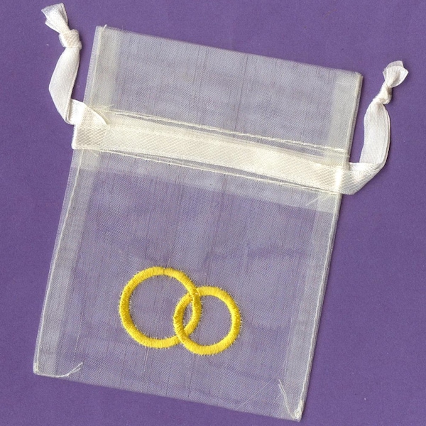 20x sachets organza ALLIANCES IVOIRE 7.5x10cm emballage cadeau anniversaire mariage noël fête qualité PREMIUM