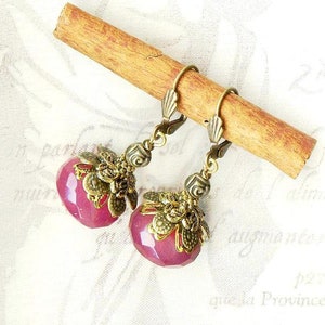 Boucles VINTAGE Fleurs de Rosiers OR442 image 5