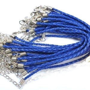 10x LEATHER bracelets SAPPHIRE 20cm MAT2119 image 1