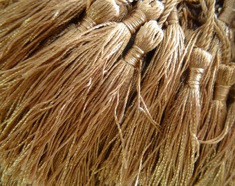 10x Silky Tassels 130mm BEIGE SAND wedding interior decoration house home pendant jewellery creation charm MAT2076