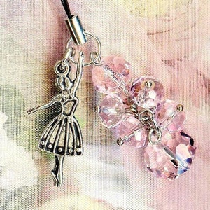 Phone Charm BALLET of ROSES crystal GSM112 image 1