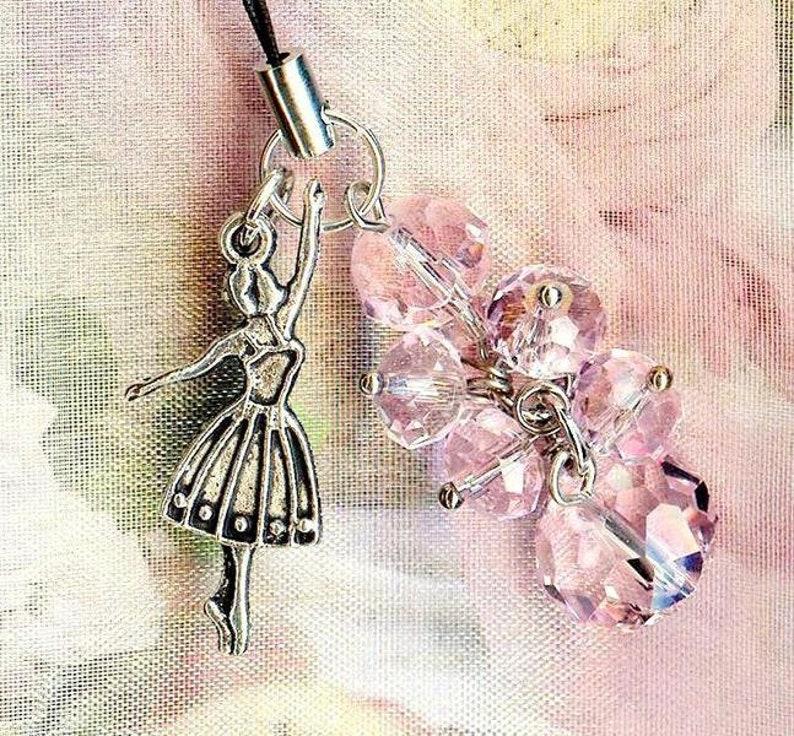 Phone Charm BALLET of ROSES crystal GSM112 image 1