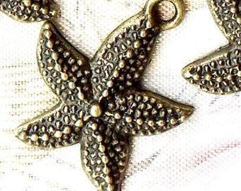 10x big STARFISH charms 21x19mm Bronze  MAT0513