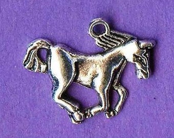 10x breloque CHEVAL 20x11.5mm argent - MAT178