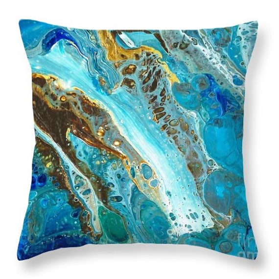 Housse Coussin Island in The Sea Impression Recto-Verso Tableau Original Lumio Paintings Decoration 