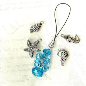 Phone Charm OCEAN LIFE crystal turquoise GSM111 image 2