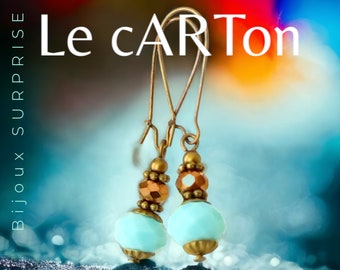 Le cARTon BIJOUX BOUCLES d'oreilles 1 écrin idée cadeau boucles d'oreilles porte-cles fête mères pères pâques noel bapteme mariage communion