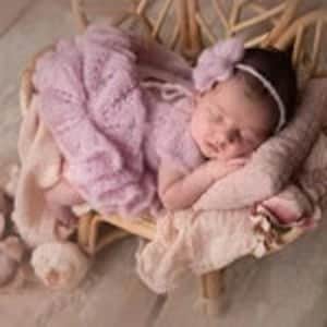 Newborn Photography Props set,Knitted baby clothes Romper Photo prop Knit Baby romper Baby girl clothes Baby  photo prop Mohair romper