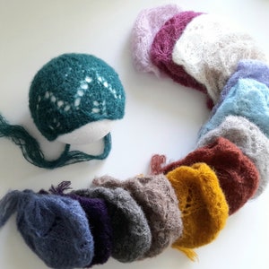 Newborn Bonnet Knitted  bonnet Baby bonnet Photo prop