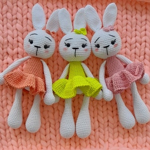 Bunny toy,Crochet bunny,Amigurumi toy bunny