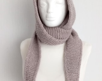 Scarf Hood Unisex  Knit Hooded Scarf