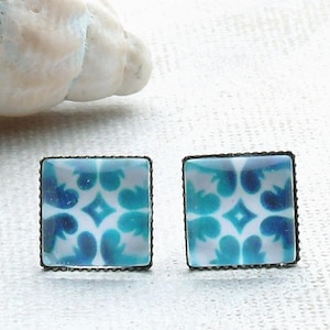 Studs &quot;Marta&quot; *** portuguese tiles *** spanish tiles *** azulejos *** square