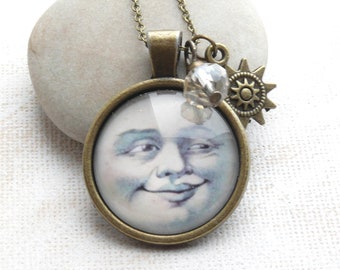 Necklace "Moon" Moon * Vintage Style * Victorian