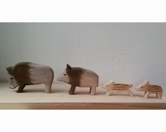 Wildschwein-Familie, 4-teilig