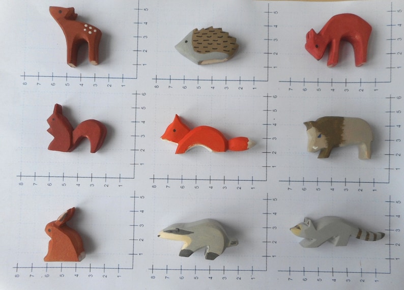 Tiere des Waldes, kleine Figuren, auch als Stecker Bild 1