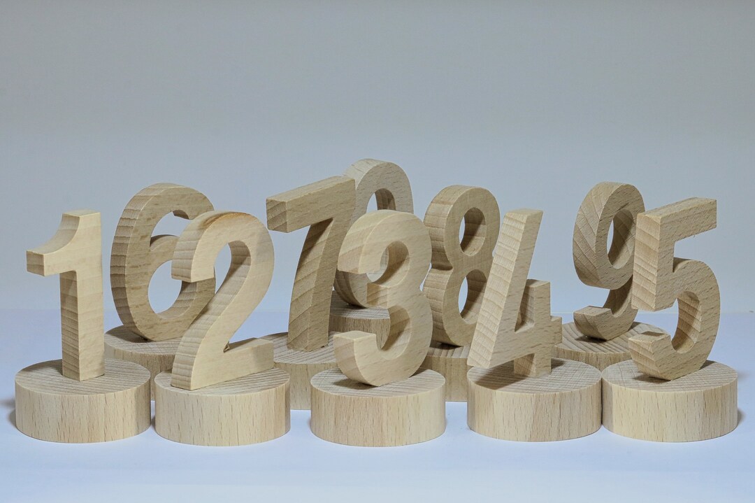 Zahlen Aus Holz Zum Aufstellen