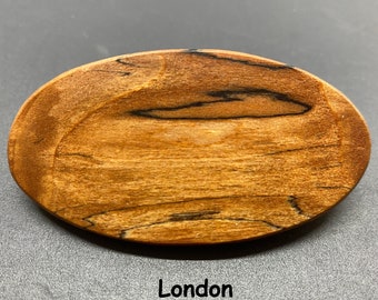 Haarspange "London" aus Apfelholz. Stabile Mechanik "Made in france", wunderschöne Handarbeit aus meiner Werkstatt.