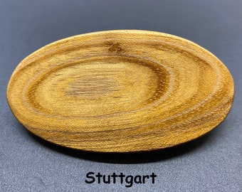 Haarspange "Stuttgart" aus Essigbaumholz. Stabile "französische" Mechanik, wunderschöne Handarbeit aus meiner Werkstatt.