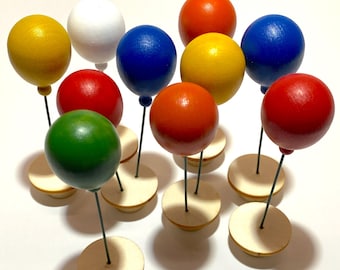 Luftballonstecker (Steckerfigur auch für Grimm u.a. mit 18 mm Loch). Kindergeburtstag, Kita, Luftballon, Geburtstagsdeko, Jahreszeitentisch